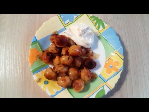 Жареные пельмени от Луча. Fried dumplings.  炸饺子. फ्राइड पकौड़ी