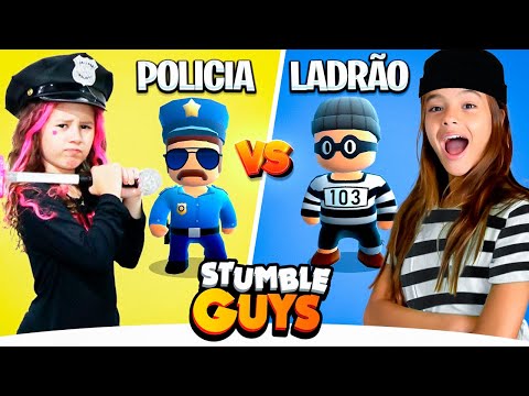 Batalha POLÍCIA vs LADRAO No STUMBLE GUYS. Ft @ValentinaPontesGames