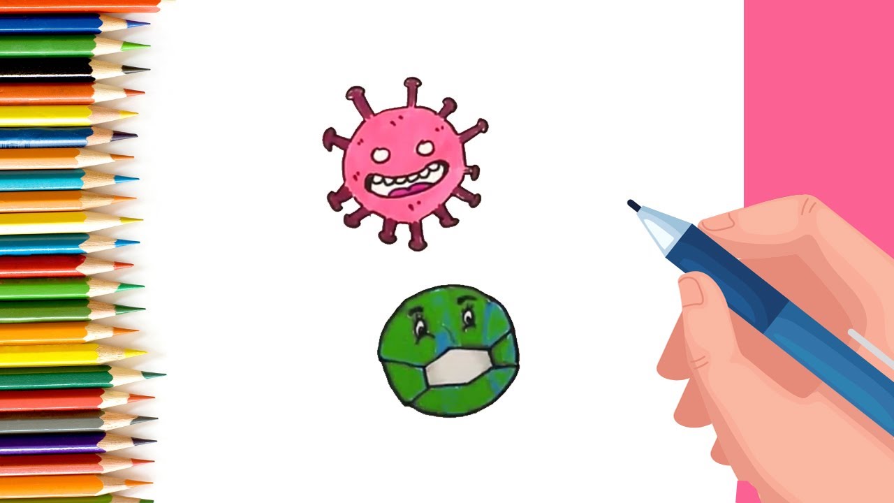 How to draw coronavirus #shorts