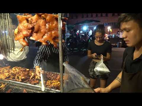 Tola Grill Meat & Testy on The Street in Town - Amazing Man Grill Yummy Duck, Chicken, Pork & Quail