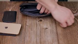 Фактурная женская барсетка из натуральной кожи с тиснением под змею Vintage 22272 черный