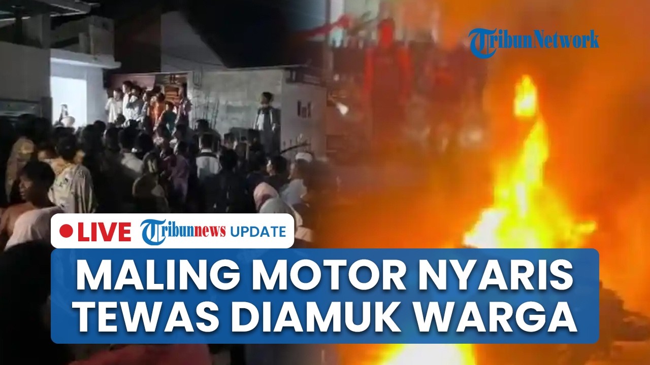 LIVE: Pelaku Curanmor Babak Belur Diamuk Warga di Lombok, Motor Dibakar & Polisi Dilempari Batu