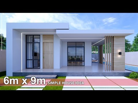 Simple House | House Design idea |  6m x 9m with Swimming pool