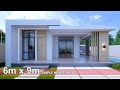 Simple House | House Design idea |  6m x 9m with Swimming pool