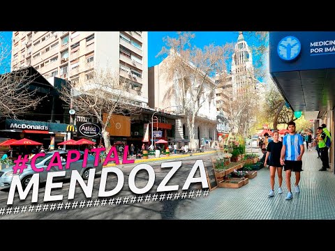 Recorriendo MENDOZA CAPITAL FULL CITY TOUR I ARGENTINA I 4K Walking Tour VLOG