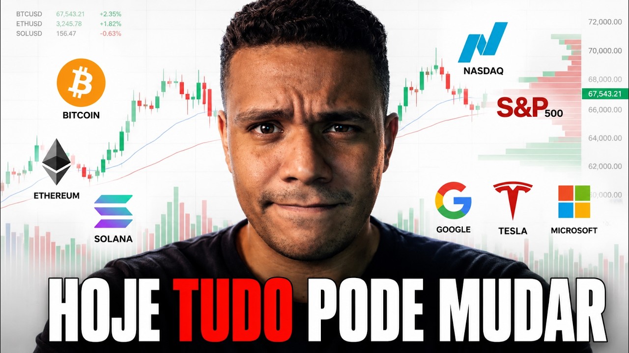 TRADING AO VIVO: HOJE TUDO PODE MUDAR! BITCOIN, SP500, NASDAQ, OURO, FOREX