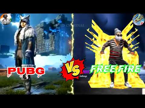 free fire vs pubg // pubg vs free fire, shayari attitude players what,s your choice