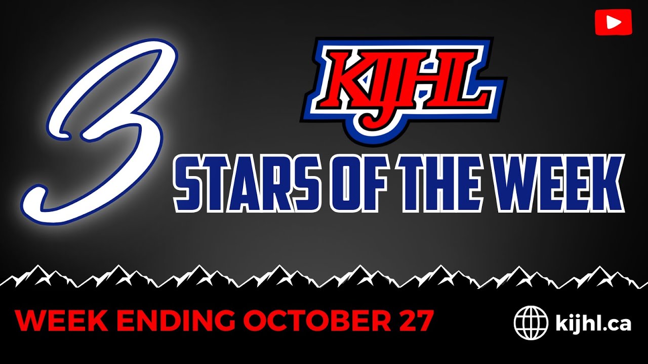 KIJHL 3 Stars of the Week - Oct. 27/24