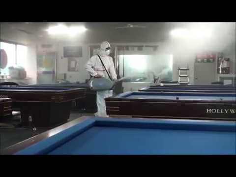 Генератор холодного тумана Атомер Atomer в действии. Дезинфекция, дезинсекция помещений