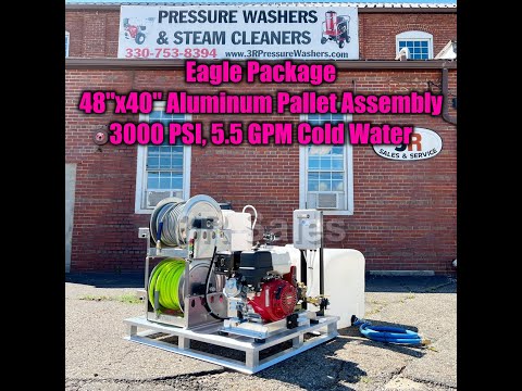 The Eagle Package - 48”x40” Aluminum Skid Assembly - 3000 @ 5.5 Cold Water Pressure Washer