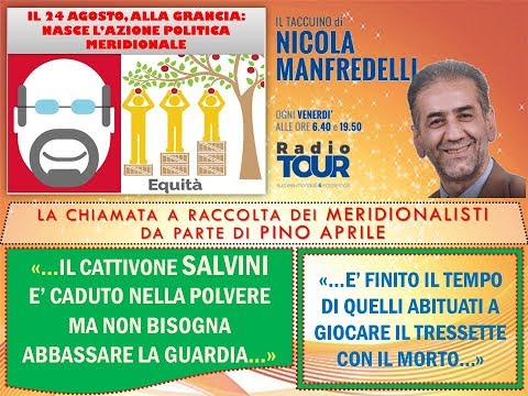 RADIOTOUR | il Taccuino di Nicola Manfredelli del 23 agosto 2019