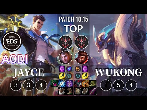 EDG Aodi Jayce vs Wukong Top - KR Patch 10.15