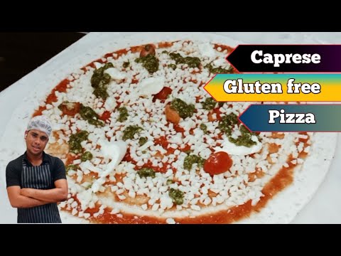 Gluten free thin crust caprese pizza, New pizza recipe, crispy pizza, Gluten free pizza crust