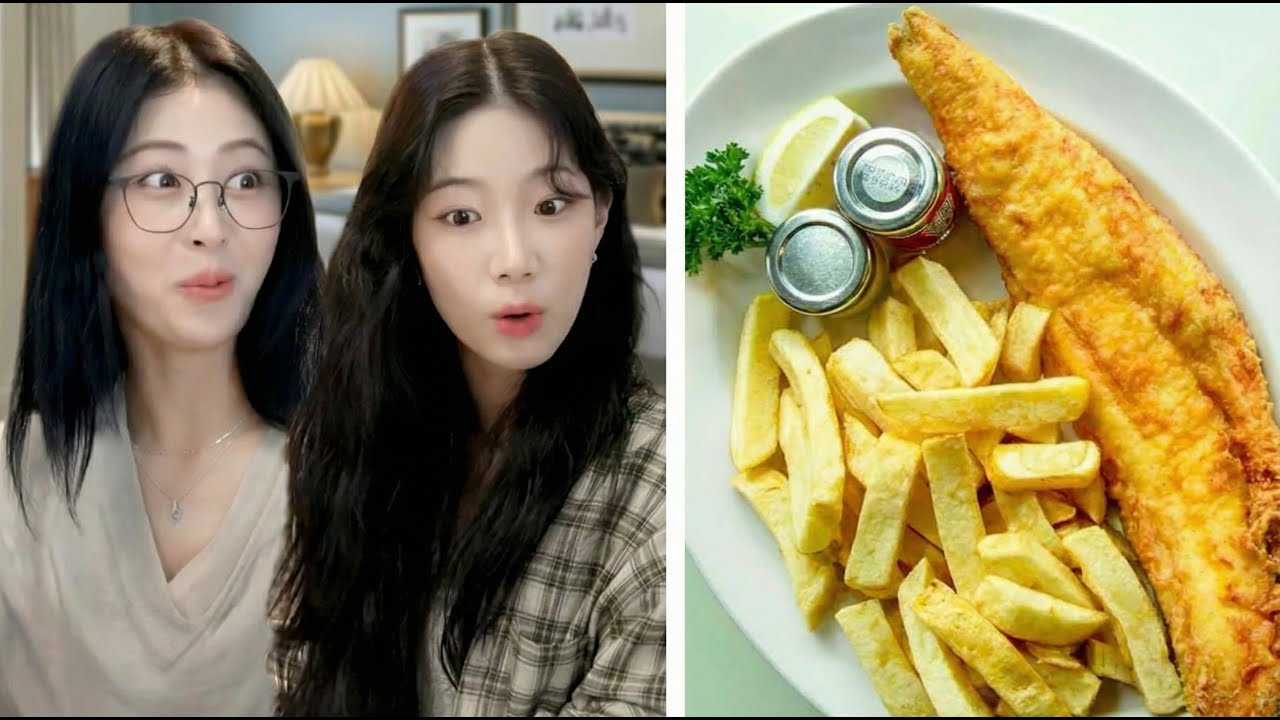 K-pop Stars try real Fish & Chips for the first time! ft. LE SSERAFIM