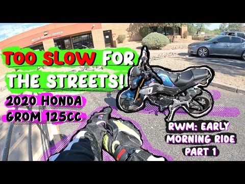 TOO SLOW!! [2020 Honda Grom] - Ride With Me: early morning ride! REGISTERING THE GROMMIE :0