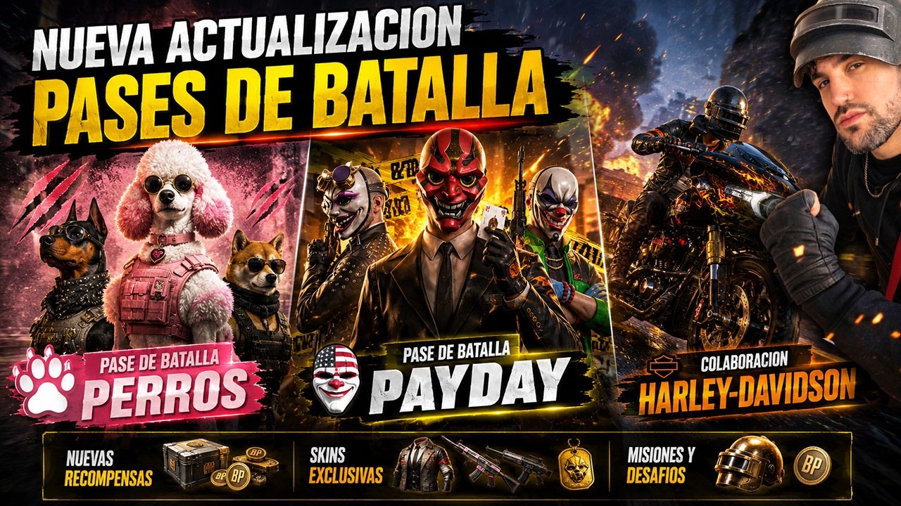 Nueva actualización de PUBG 😳 PASE PAYDAY + Harley Davidson en GRAFICOS REALISTAS BRO