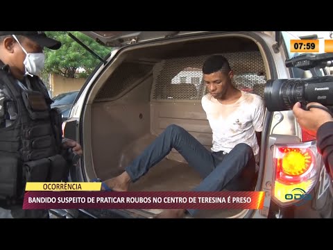 Suspeito de praticar roubos no Centro de Teresina é rendido por populares e preso 21 07 2021