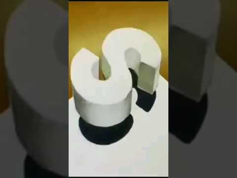 Very Easy!! How To Drawing 3D Floating Letter "s" #2  - Anamorphic Illusion - 3D Trick Art on paper
