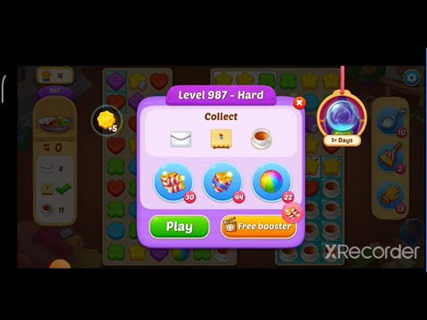 Matchington Mansion Level 987- Hard Level - My No Booster Level / iOS/ Android