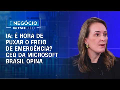 CEO da Microsoft defende cibersegurança e regulamentação da inteligência artificial | É NEGÓCIO