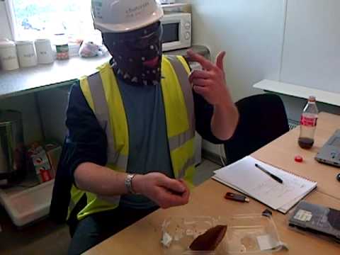 Gimp man eating cake