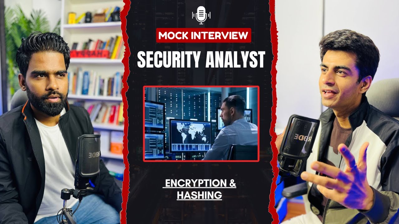 Mock Interview | Cyber Security Analyst or SOC Analyst | Encryption vs Hashing
