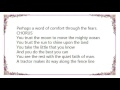 Jerry Jeff Walker - Quiet Faith of Man Lyrics