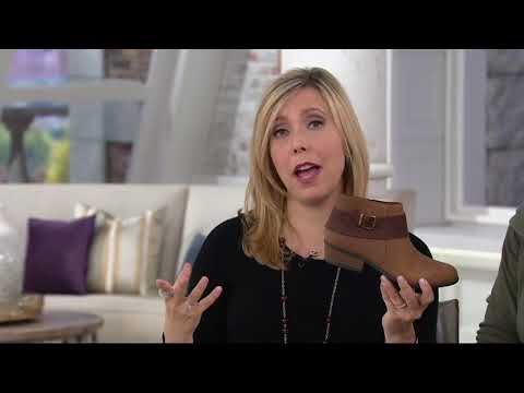 Clarks Leather Side Zip Ankle Boots - Addiy Cora on QVC