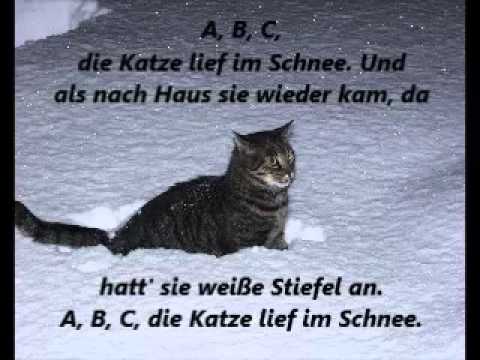 Kinderlieder! A B C, die Katze lief im Schnee mit Text