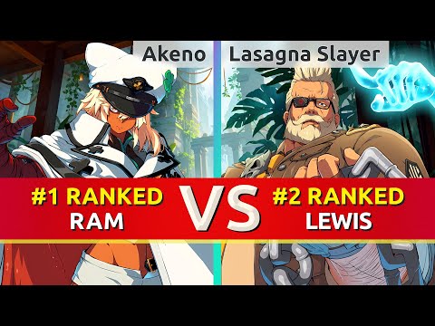 GGST ▰ Akeno (#1 Ranked Ramlethal) vs Lasagna Slayer (#2 Ranked Goldlewis). High Level Gameplay