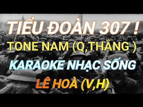 TIỂU ĐOÀN 307 TONE NAM KARAOKE NHẠC SỐNG LÊ HOÀ V,H