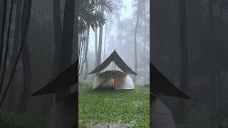 Download lagu Brewing Hot Coffee while Heavy Rain! Solo camping in heavy rain #shorts #heavyraincamping mp3