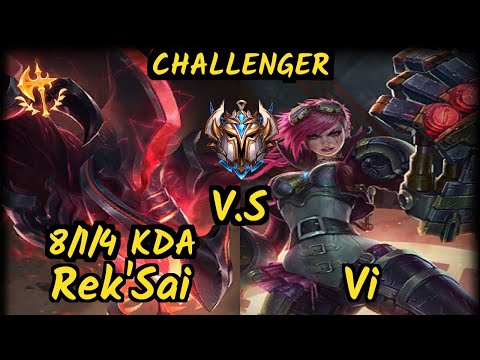 HL Cariok (REK'SAI) vs VI - 8/1/4 KDA JUNGLE CHALLENGER GAMEPLAY - BR v9.7