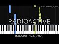 Imagine Dragons - Radioactive (Easy Piano Tutorial)