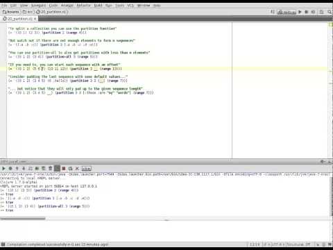 Clojure Koans 20 - Partition