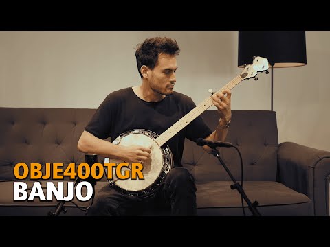 Ortega Falcon Series 5-String Quilted Maple Resonator Acoustic-Electric Banjo w/ Bag image 10