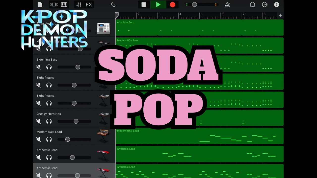 "Soda Pop" | KPop Demon Hunters on iPad(GarageBand)//ガレージバンド