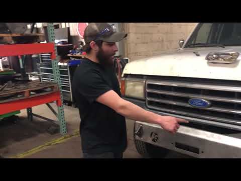 87 91 Full Size Ford Truck And Bronco Front Bumper Install Video