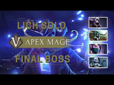 Aghanim's Labyrinth APEX MAGE | Lich last survivor Solo lvl 5 Final Boss | Dota 2 Winter Event 2021