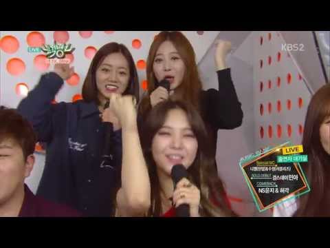 150320 민아 1 대기실 인터뷰 혜리 유라 응원 생방 나도여자에요 Minah Hyeri Yura I am a woman too 걸스데이 Girl's Day Live 갑툭튀