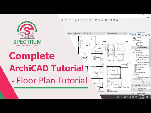 ArchiCAD Tutorial -How To Draw A Floor Plan  In ArchiCAD Tutorial For Beginners Complete Tutorial