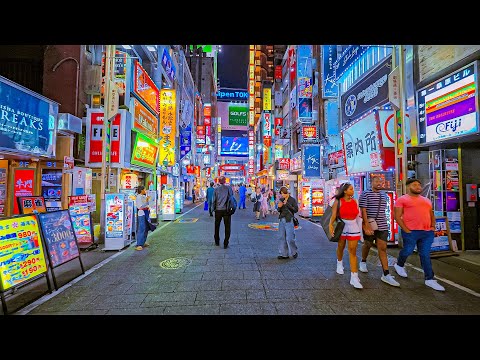 Tokyo Sunset to Night Walk: Higashi-nakano to Shinjuku • 4K HDR