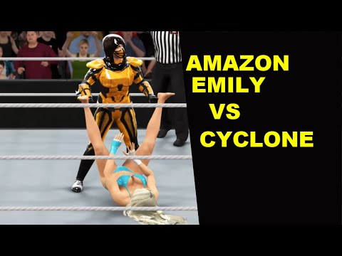 WWE 2K17 Amazon Emily vs Cyclone - Extreme Rules