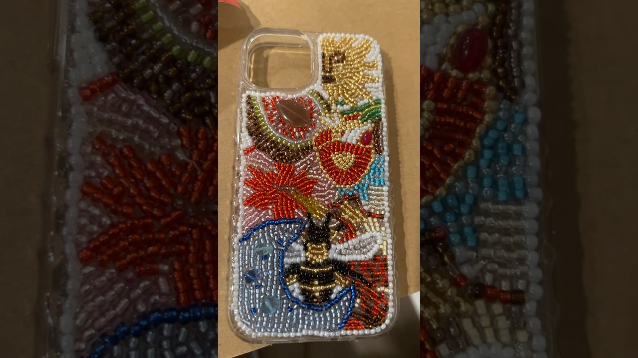 DIY seed bead phone case #diy #diyphonecase #phonecase #craft