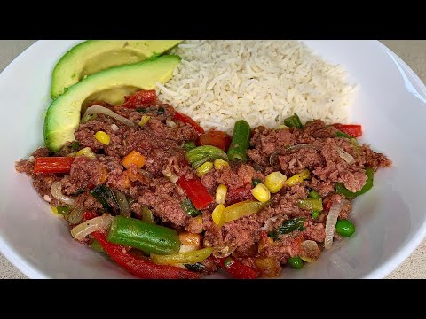 How to make Corned Beef and coconut rice // bully Beef & Rice Jamaican style @ToyasKitchen