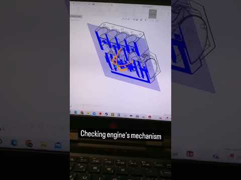 3D printed inline 4-cylinder engine model #rapidprototyping