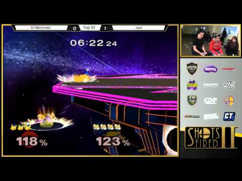 Shots Fired 2 - DJ Nintendo (Pikachu/Fox) vs Hax$ (Fox) - Top 32 - Melee