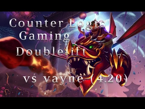 CLG Doublelift Corki ADC vs Vayne Season 4 (4.20) League of Legends LoL Pro SoloQ