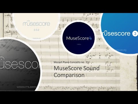 MuseScore 1/2/3/4 Sound Comparison Mozart Piano Concerto no. 21
