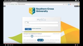 How to use MySCU at Southern Cross University